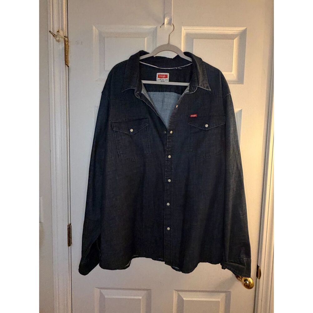 Baggy Relaxed Denim Wrangler Button Up Long Sleeve